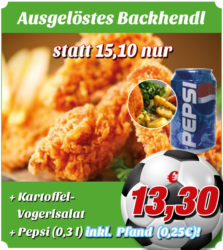 Gutschein-Aktion Ausgelöstes Backhendl